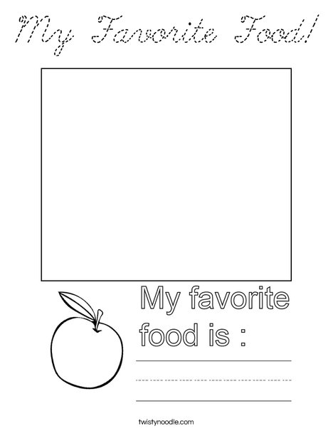 My Favorite Food! Coloring Page