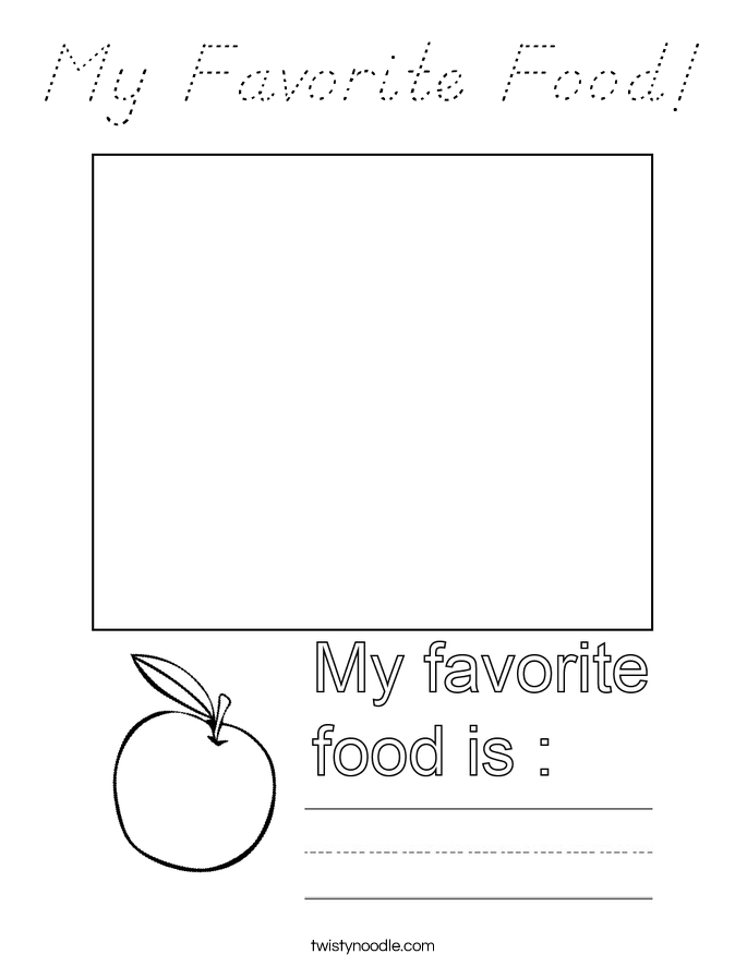 My Favorite Food! Coloring Page