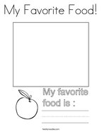 My Favorite Food Coloring Page