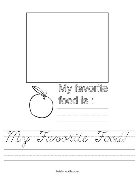 My Favorite Food! Worksheet