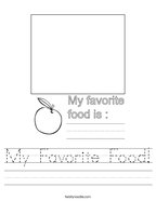 My Favorite Food Handwriting Sheet