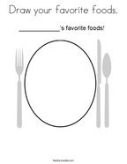 Draw your favorite foods Coloring Page