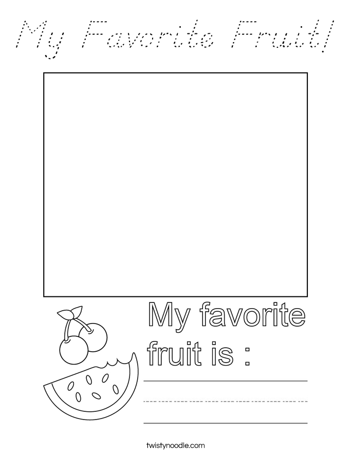 My Favorite Fruit! Coloring Page