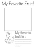 My Favorite Fruit Coloring Page