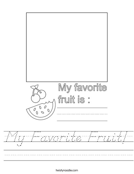 My Favorite Fruit Worksheet