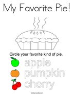 My Favorite Pie Coloring Page