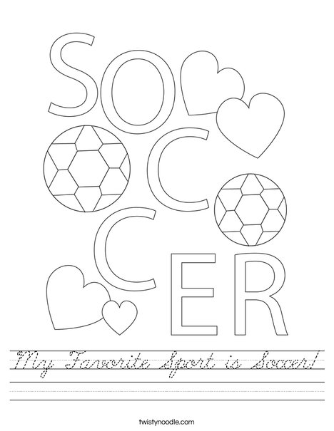 My Favorite Sport is Soccer! Worksheet
