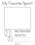 My Favorite Sport! Coloring Page