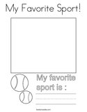 My Favorite Sport Coloring Page