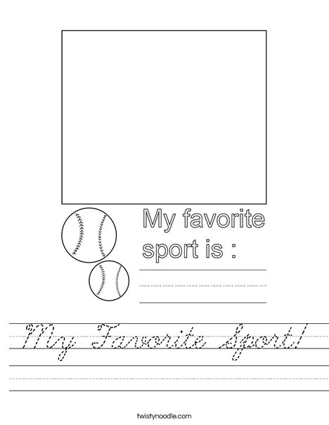 My Favorite Sport! Worksheet