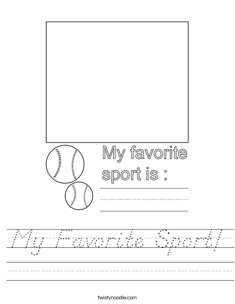 My Favorite Sport! Worksheet