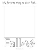 My favorite thing to do in Fall Coloring Page