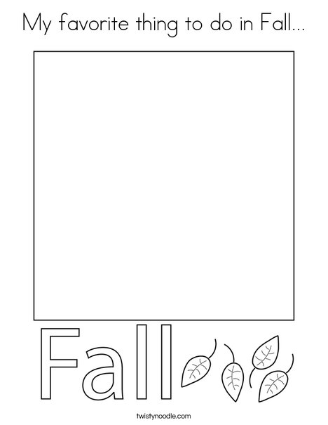 My Favorite thing to do in Fall...  Coloring Page