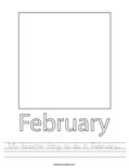 My favorite thing to do in February... Worksheet