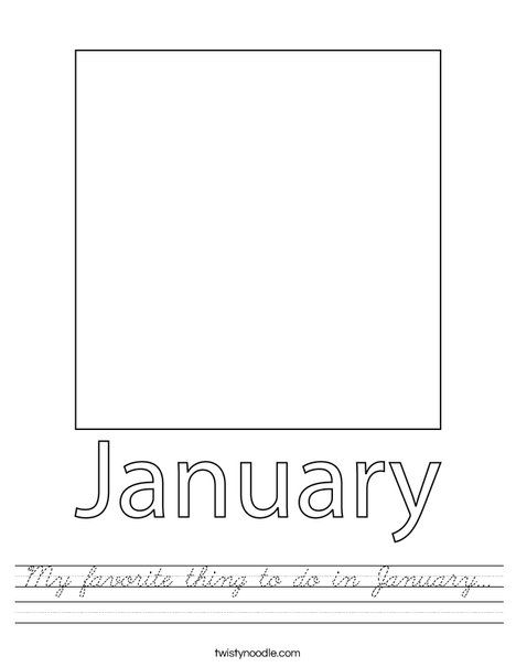 My favorite thing to do in January... Worksheet