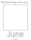 My favorite thing to do in June  Coloring Page