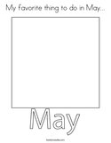My favorite thing to do in May Coloring Page