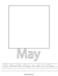 My favorite thing to do in May... Worksheet