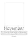 My favorite thing to do in November... Worksheet