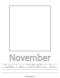 Today I am THANKFUL for... Worksheet