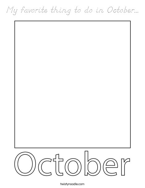 My favorite thing to do in October... Coloring Page