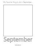 My favorite thing to do in September Coloring Page
