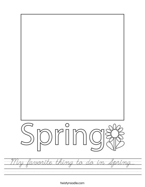 My favorite thing to do in Spring... Worksheet