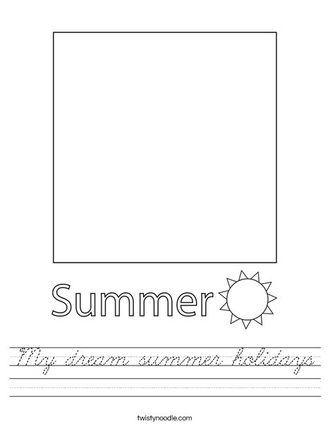 My favorite thing to do in Summer. Worksheet