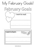My February Goals Coloring Page