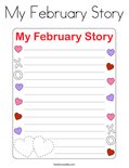 My February Story Coloring Page