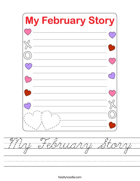 My February Story Worksheet