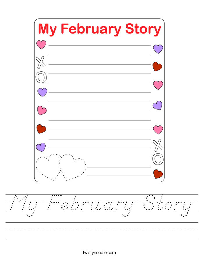 My February Story Worksheet