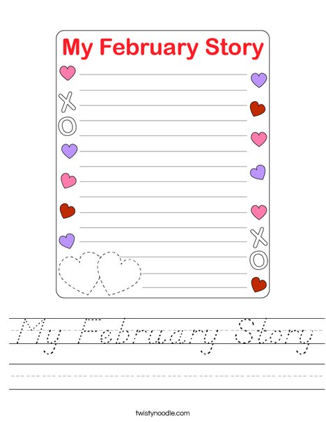 My February Story Worksheet