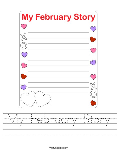 My February Story Worksheet
