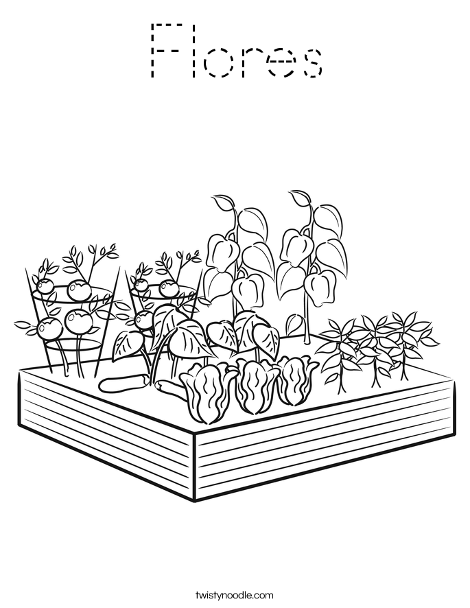 Flores Coloring Page
