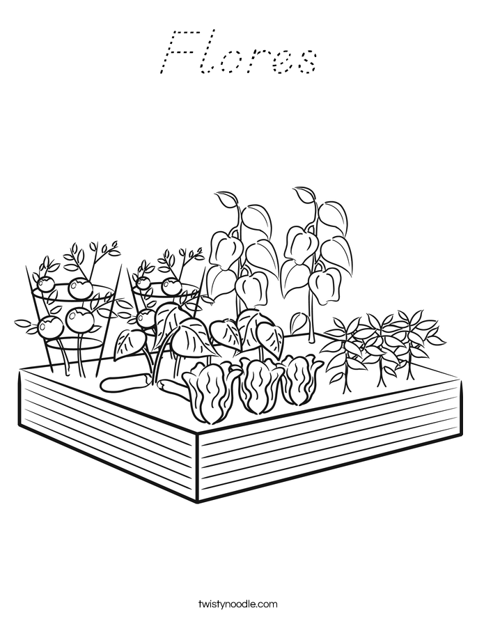 Flores Coloring Page
