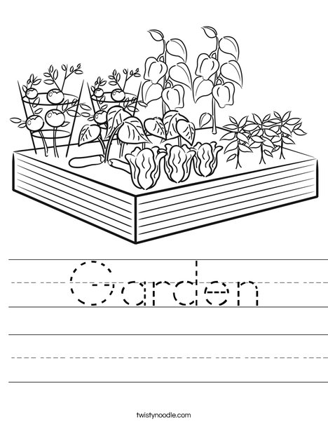 Garden Worksheet - Twisty Noodle