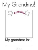 My Grandma Coloring Page