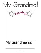 My Grandma Coloring Page