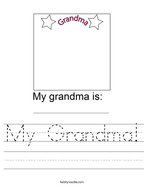 My Grandma Handwriting Sheet