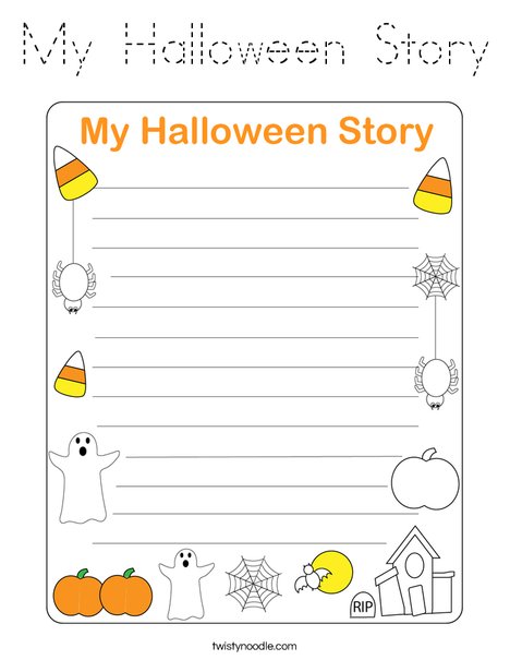 My Halloween Story Coloring Page