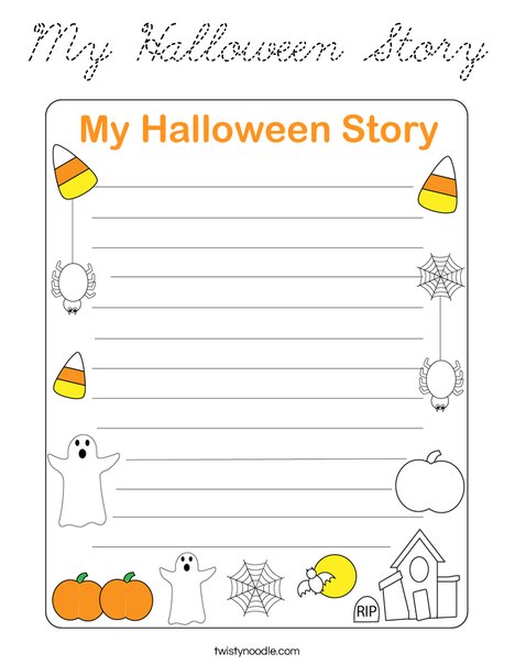 My Halloween Story Coloring Page