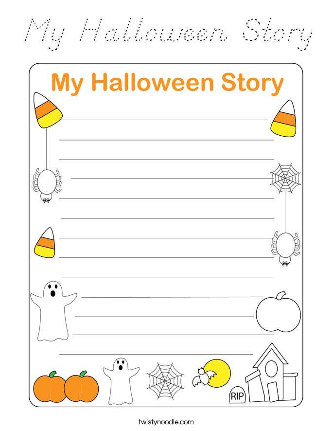 My Halloween Story Coloring Page