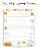 My Halloween Story Coloring Page