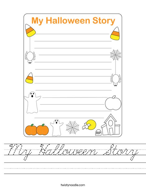 My Halloween Story Worksheet