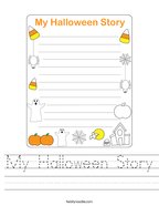 My Halloween Story Handwriting Sheet