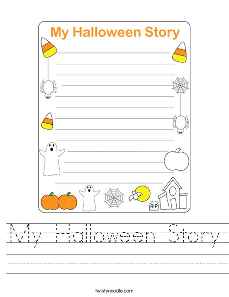 My Halloween Story Worksheet