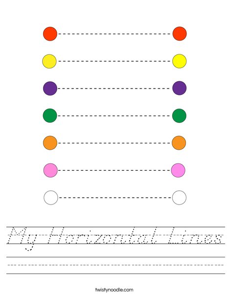 My Horizontal Lines Worksheet