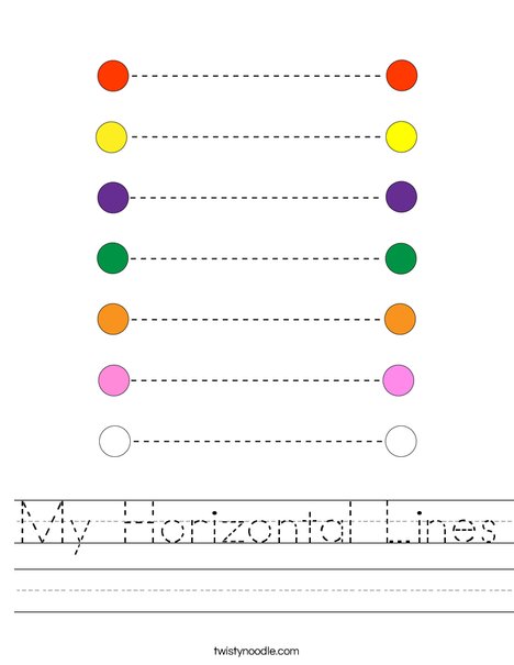 My Horizontal Lines Worksheet