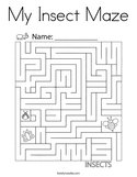 My Insect Maze Coloring Page